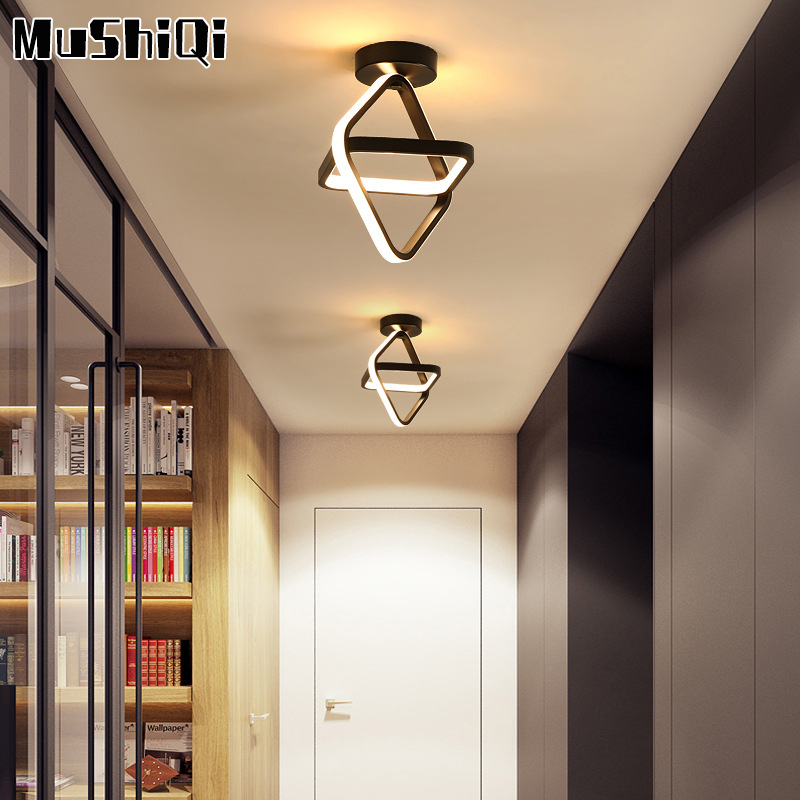 MuShiQi LED balcony small ceiling lamp simple creative living room study restaurant garden lamp Nordic entrance corridor lamp