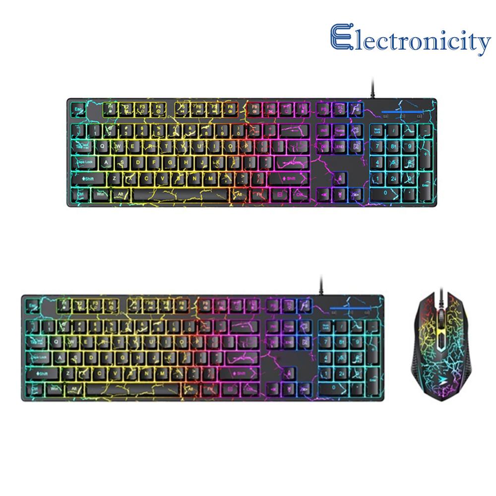 USB có dây chuột và bàn phím chơi game sáng lên bàn phím đèn nền RGB Bàn phím tiện dụng bàn phím máy tính cho văn phòng chơi game