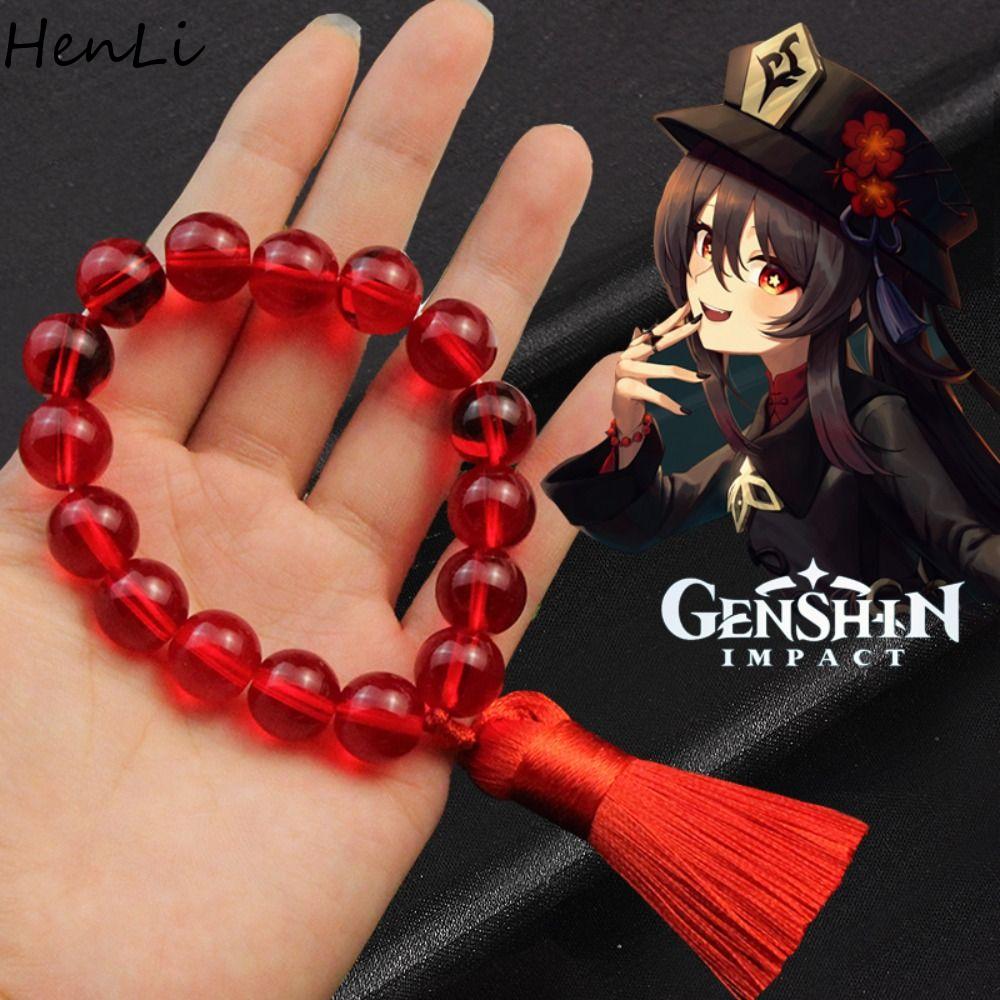 Pulseira Anime Vision Weave para Mulheres, Pulseiras de Impacto Genshin,  Pulseiras de Corrente Ajustável, Braçadeira de