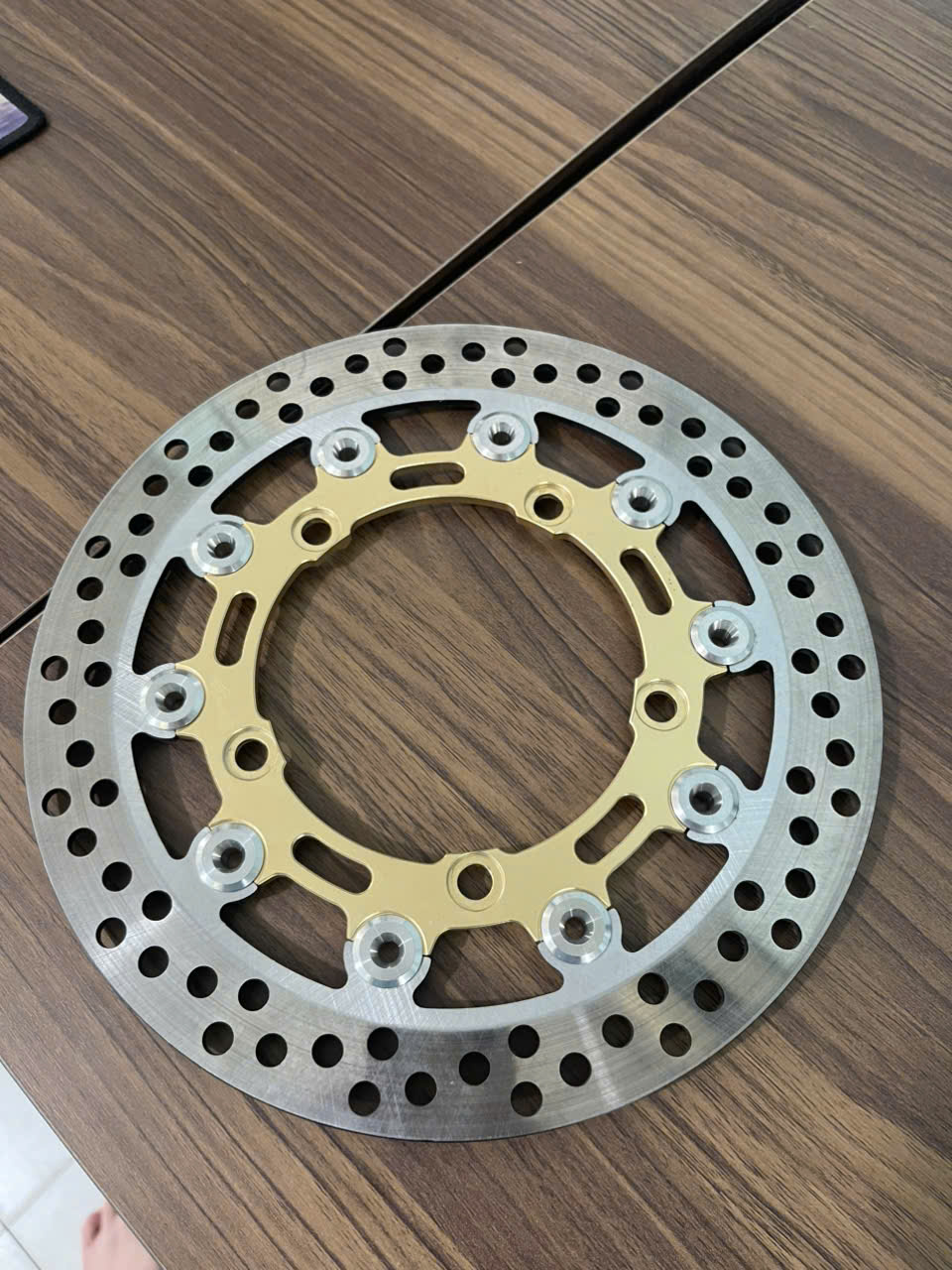 ( Hàng cũ ) đĩa trước Ex 150/155 267mm đã qua sử dụng như mới 5 ỗ zin xe máy Vũ Nguyên -vk