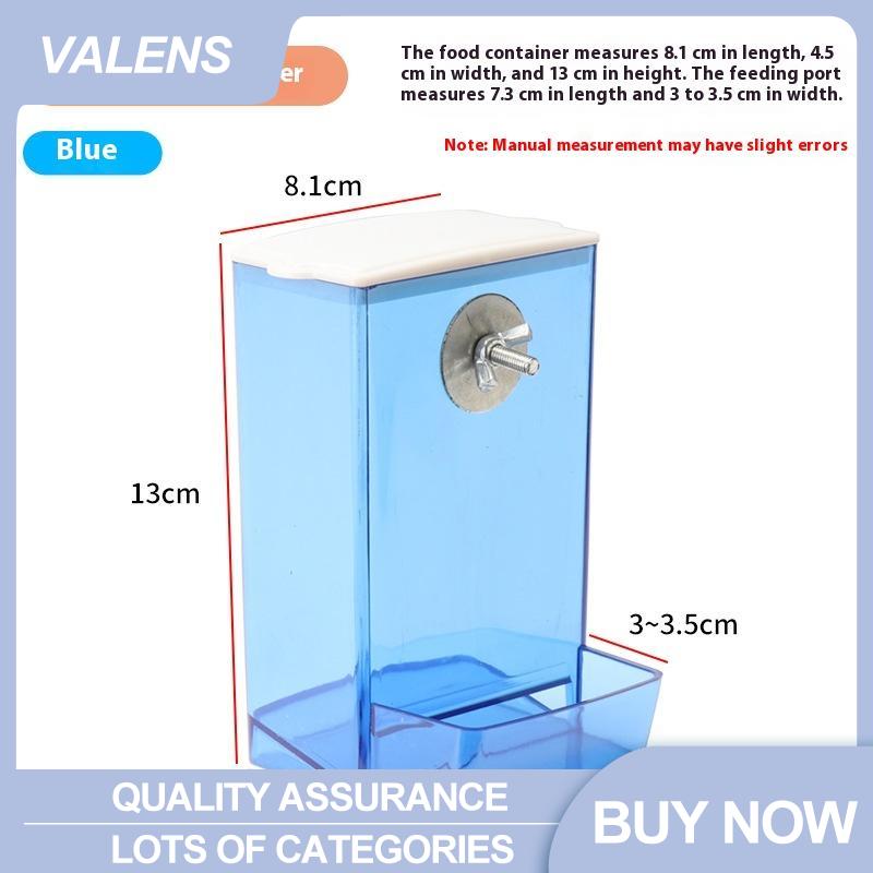 [Valen] Housewear & Furnishings Công suất lớn chim trung chuyển Hộp chống giật gân chim thực phẩm quả bền Vẹt ăn hộp cho chim vừa nhỏ - 2