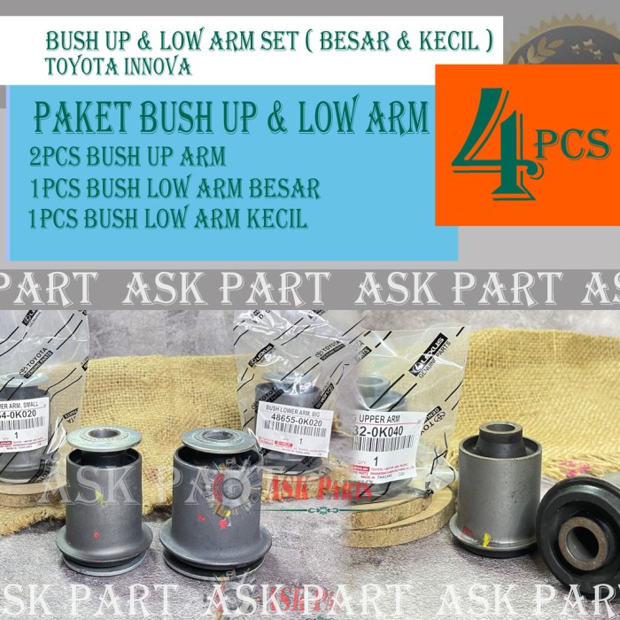 BUSHING BUSH UP LOW ARM BUS BOS SAYAP ATAS BAWAH TOYOTA INNOVA Harga 236,500 rupiah*Gratis Ongkir