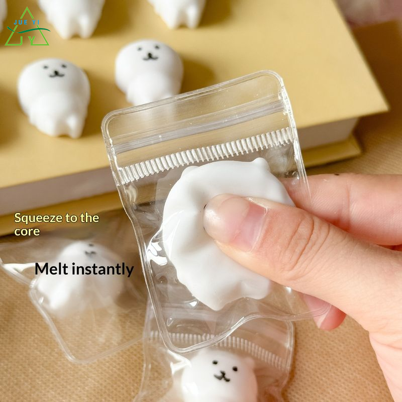 KS Cute Mini Bear Squishy Toy with Slow Rebound Stress Relief Soft TPR Playful Animal Squeeze Fun for Adults and Kids ราคา 17 บาท*ส่งฟรี