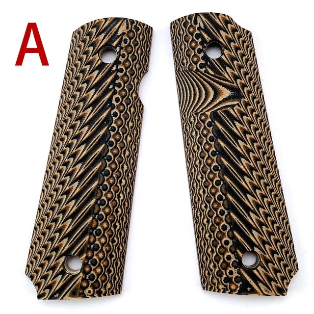 2pieces Tactics Pistol 1911 Grips Brown G10 Grips Custom Grips Cnc Material 1911 Accessories