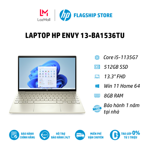 Bảng giá Laptop HP ENVY 13-ba1536TU,i5-1135G7,8GB RAM,512GB SSD,13.3,Win 11 Home 64,Gold,1Y_4U6M5PA - Hàng chính hãng Phong Vũ