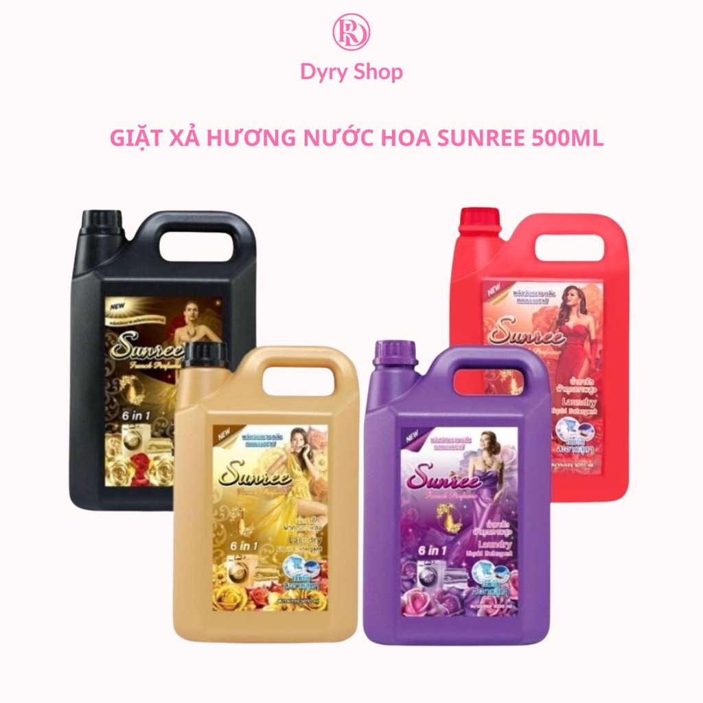 Nước giặt xả siêu đậm đặc Sunree 6 in 1 Thái Lan 5000ml