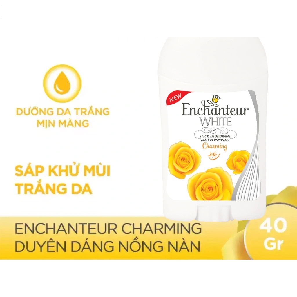 Lăn Khử Mùi, Sáp Khử Mùi Enchanteur Vàng, Enchanteur Charming 40G