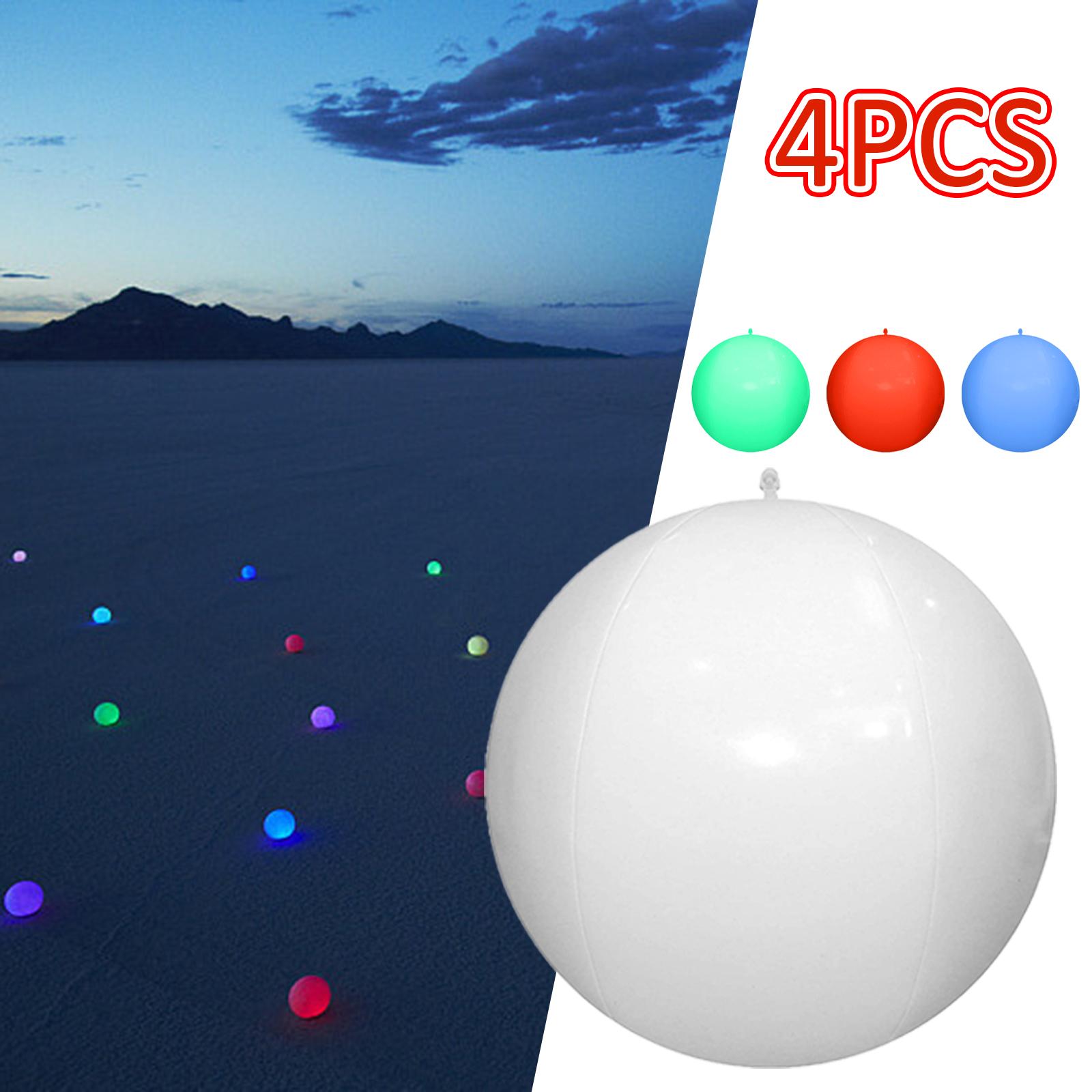 Baoblaze 4 Pieces Beach Toy Glow in The Dark Beach Ball Toy for Outdoor Indoor Pool Beach Summer Parties Beach Decoration Adults and Kids ราคา 417 บาท*ส่งฟรี