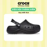 Giày Clog Nữ Crocs Baya Platform Clog - 208186-001