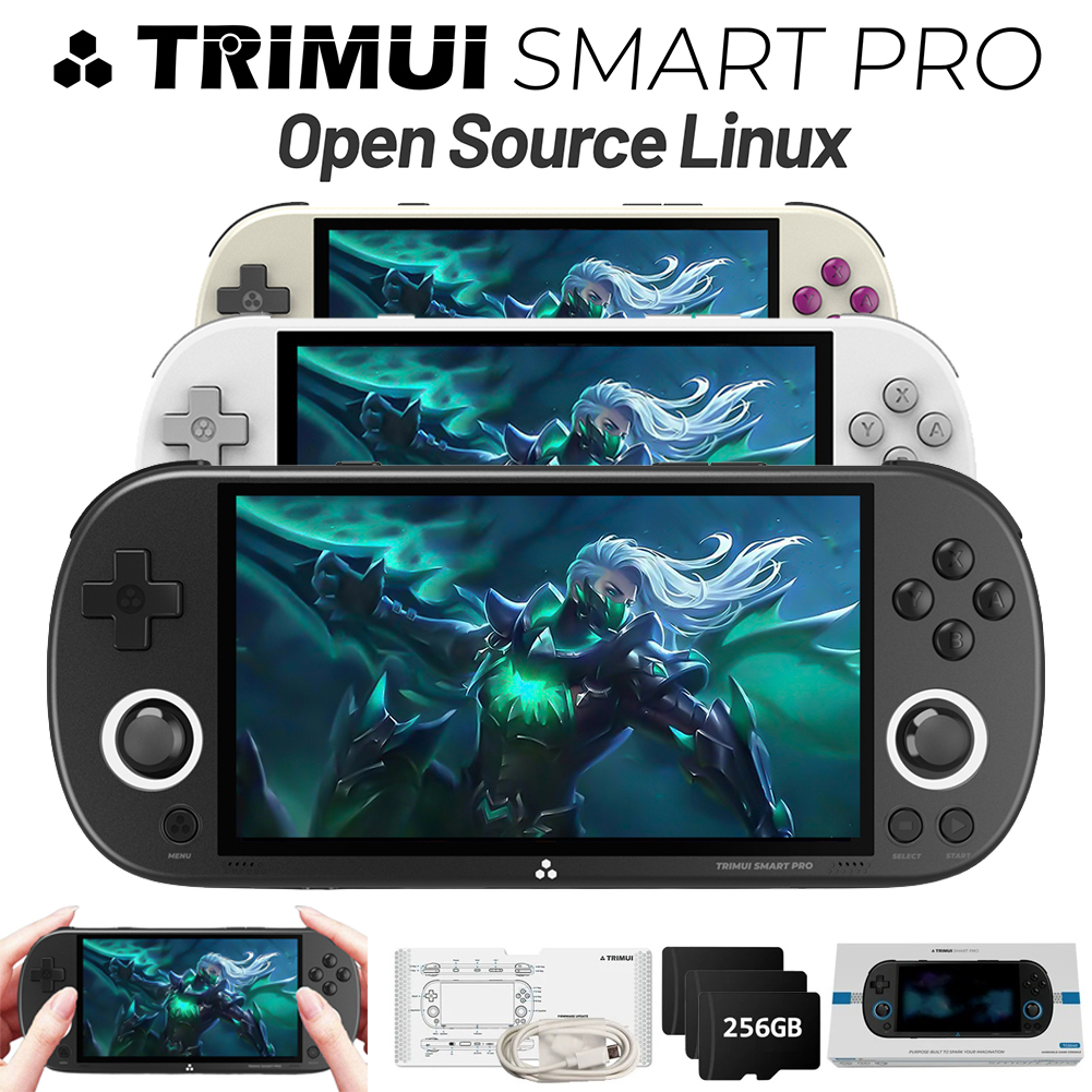 [qifen] Trimui Smart Pro Handheld Game Console 4.96 Inch Screen Linux Portable Game Console RGB Double Joystick Video Game Console ราคา  1,459 บาท*ส่งฟรี