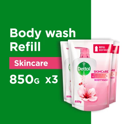 [Bundle of 3] Dettol Skincare Body Wash Refill 850G