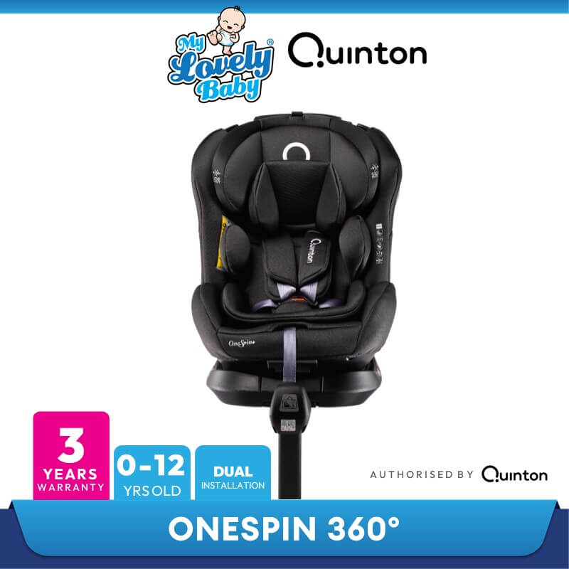 Quinton One Spin+ 360° R44 Isofix Car Seat (New Born to 36kg) | Come with Canopy - My Lovely Baby