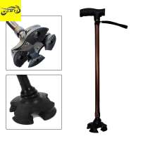 Homyl Walking Cane Comfortable Grip 10 Gears Adjustable Retractable Old People