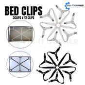 Fix-It Corner Bed Sheet Clips - Black & White