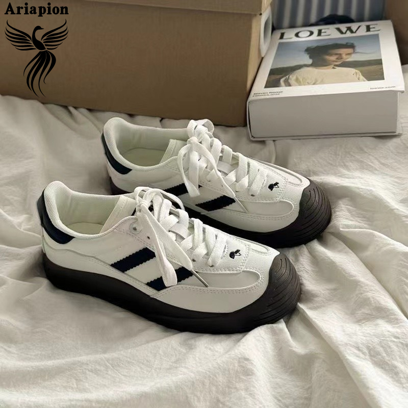 2025 Spring New Retro Women's Chunky Sneakers with Breathable PU Upper and Rubber Sole for Daily Comfort ราคา 296 บาท*ส่งฟรี