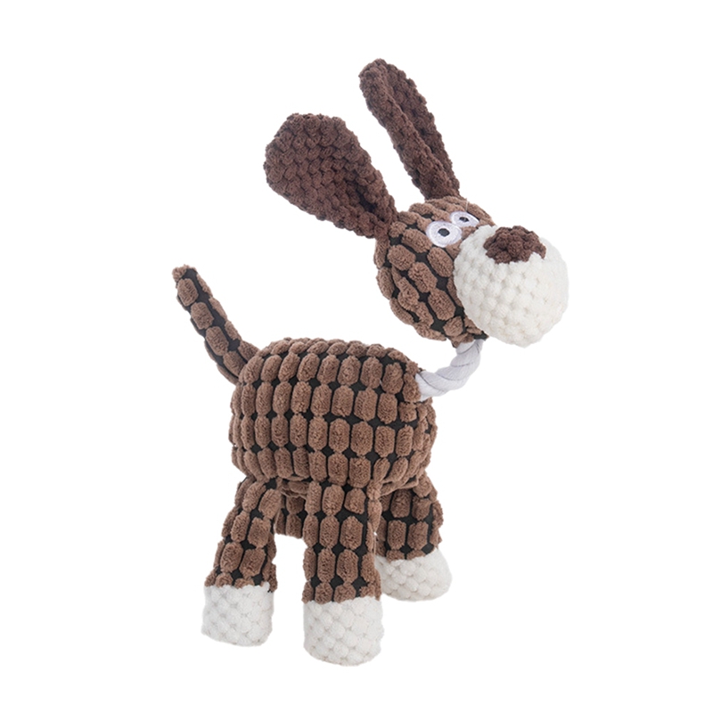 Pet Toys, Donkey-Shaped Corduroy Chew Toys, Plush Teething Dog Toys, Pet Training Dog Accessories