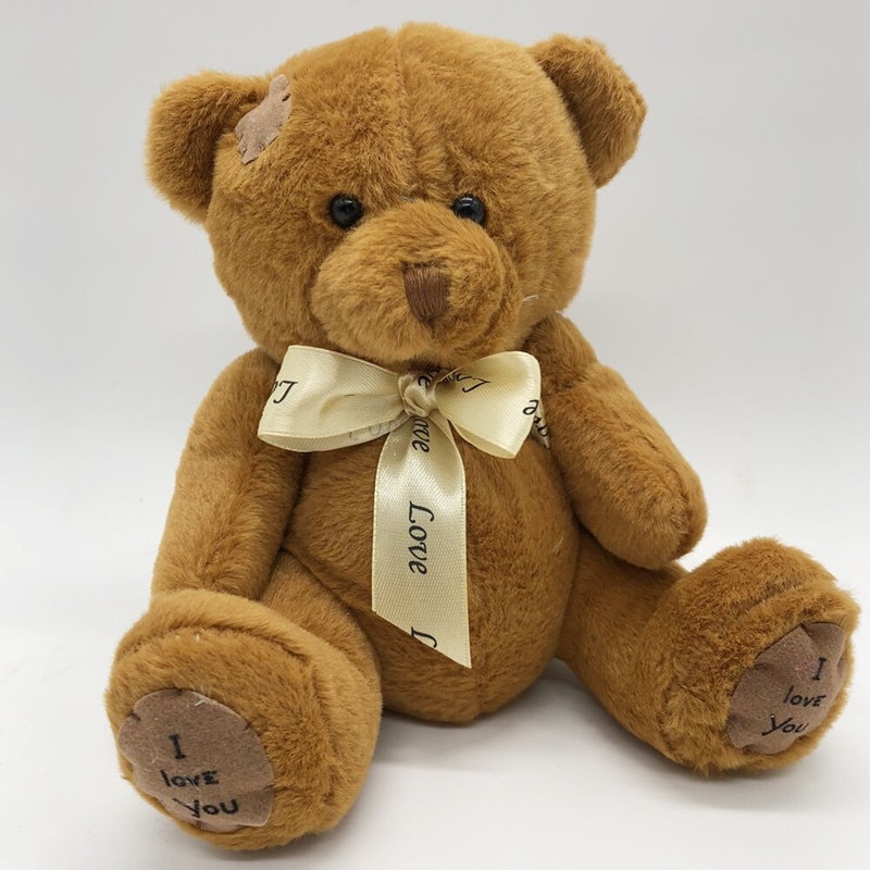 18Cm 1Pc Amazing Patch Bear Soft Plush Toys Stuffed Animal Teddy Bear Doll