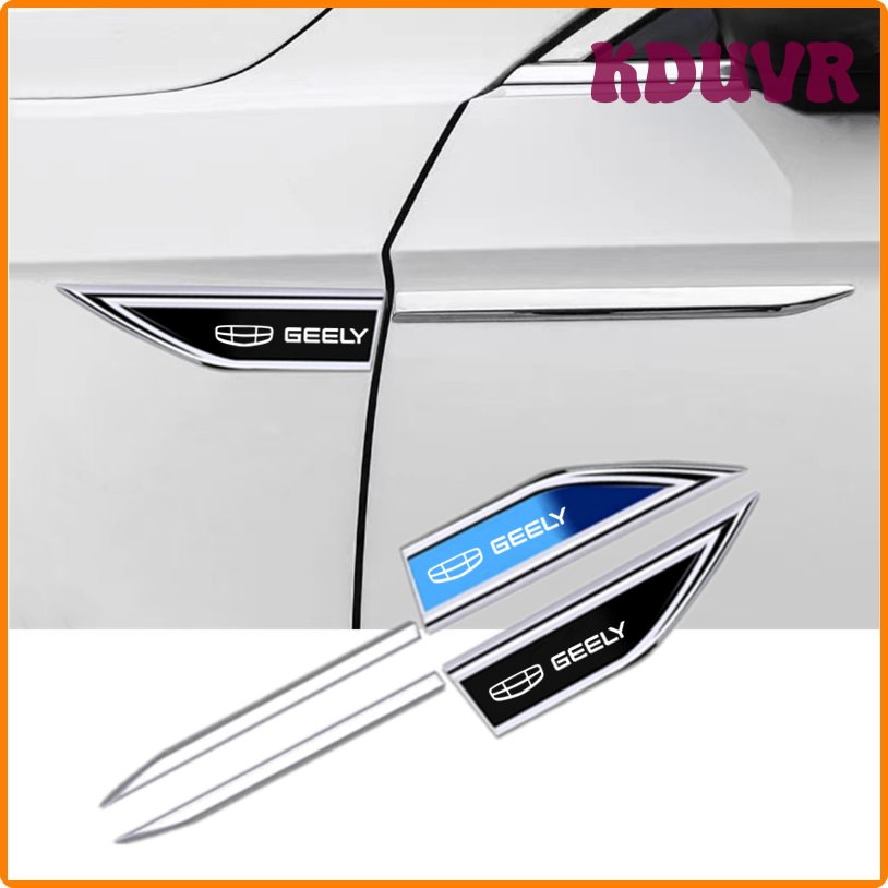 Kduvr cửa xe Thanh Cản Sốc Mặt bên lưỡi biểu tượng tấm gắn logo nhãn dán Đề-can cho geely coolray At