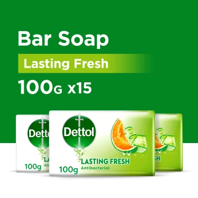 [Bundle of 3] 4+1 free Dettol Anti-Bacterial Bar Soap Lasting Fresh 100G