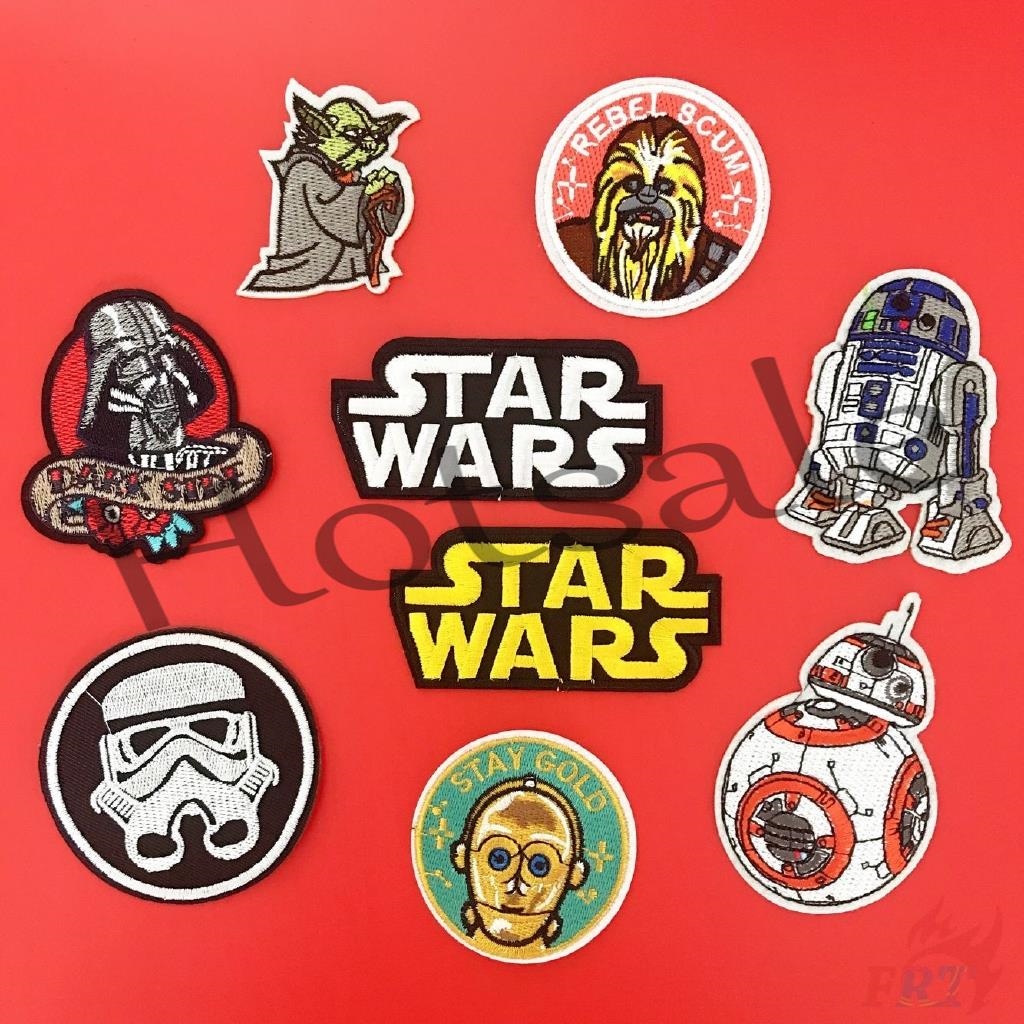Star Wars Movie Mandalorian Embroidered Patches on Clothes Clothes Badge  Fusible Patches for Clothing Iron on Garment Decoration