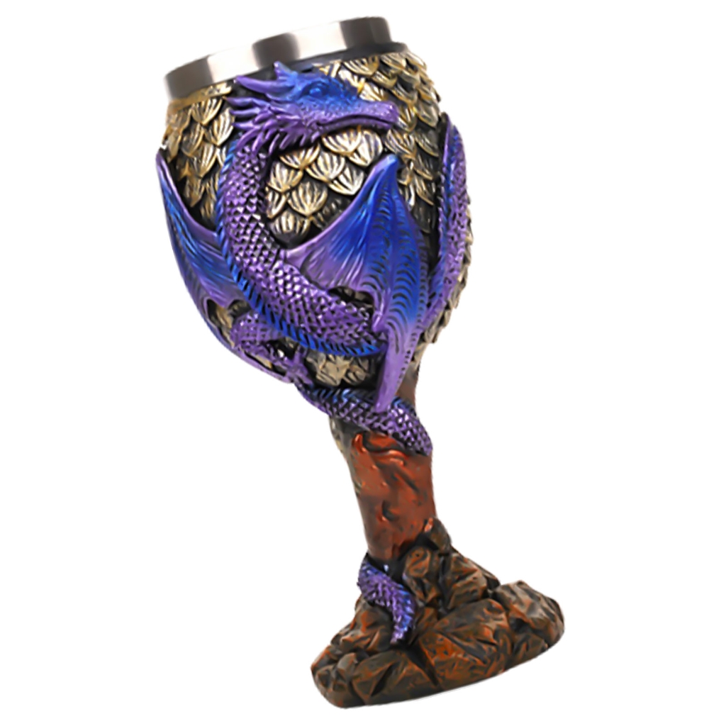 Wine Cup Antique Dragon Relief Wine Glass Durable Resin Wine Cup for Home