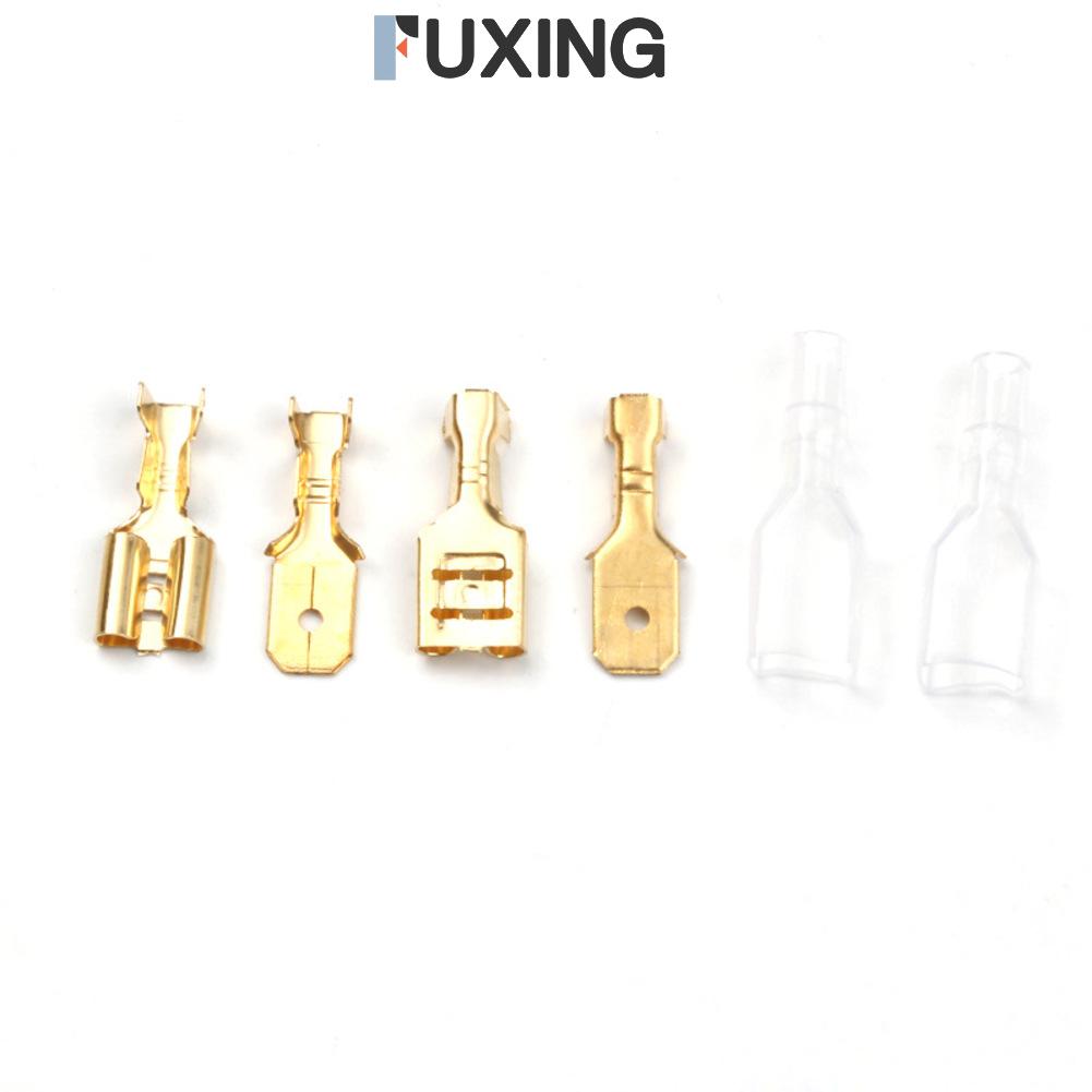 Fuxing 200Pcs Nam Nữ đầu kẹp càng cua 6 3Mm Mùa Xuân Thiết Bị Đầu Cuối Cho Dây Uốn Tóc Bồng