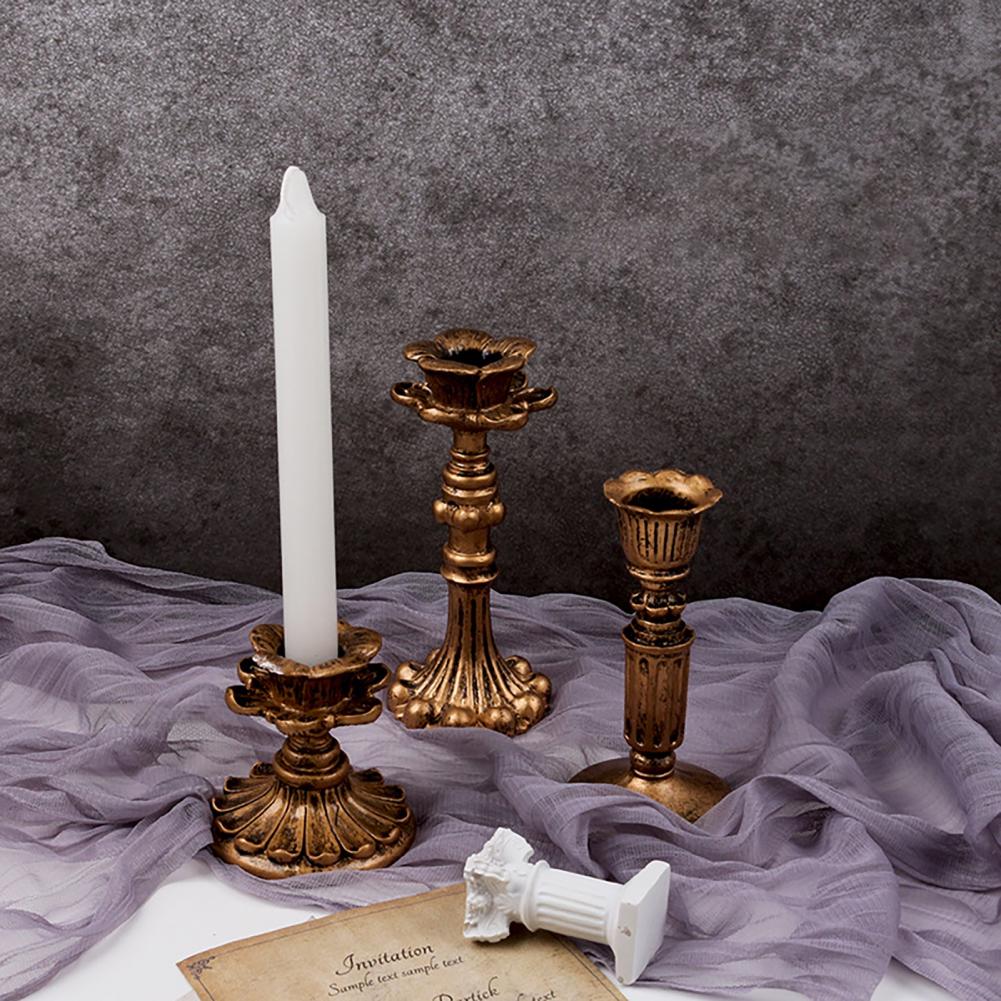 【The-Best】 Beautiful Candlesticks Stand Long Service Time Candlesticks Holder French Style Delicate 