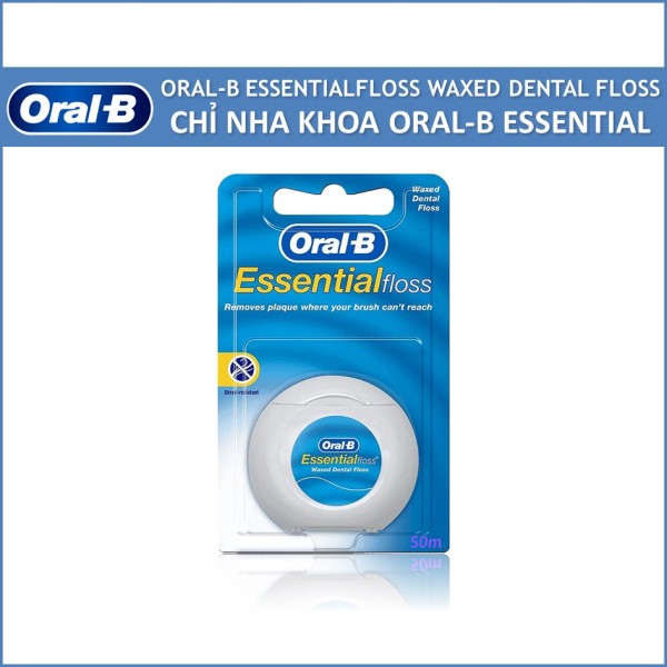 Chỉ Nha Khoa Oral-B Essential Floss 50m - Made In Ireland, Làm Sạch Kẽ Răng, Ngừa Viêm Nha Chu Hiệu Quả
