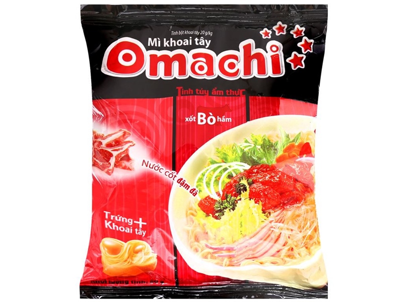 Mì dinh dưỡng khoai tây Omachi xốt Bò hầm (Gói 80g)