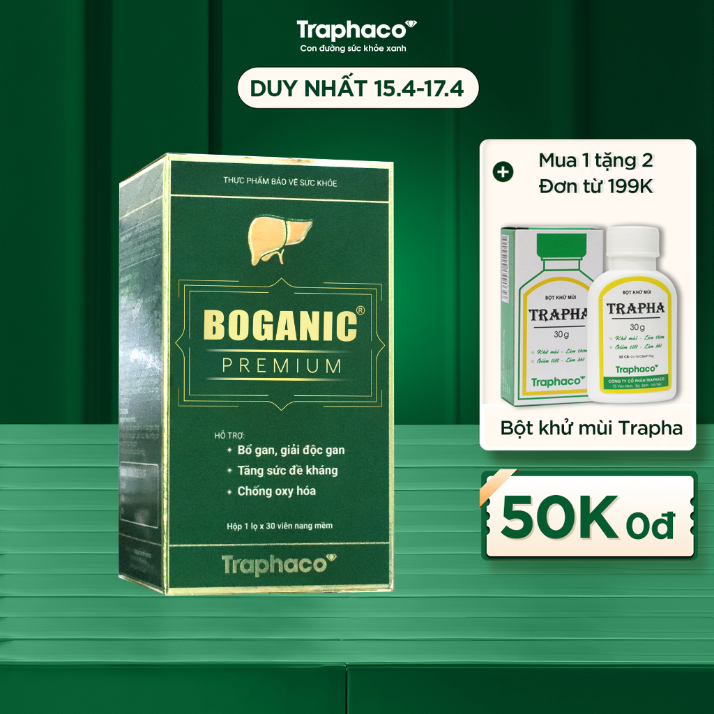 (COMBO 2 HỘP) BOGANIC PREMIUM - Bổ Gan Cao Cấp , Hỗ Trợ Chống Oxy Hóa, Hỗ Trợ Tăng Cường Sức Đề Kháng