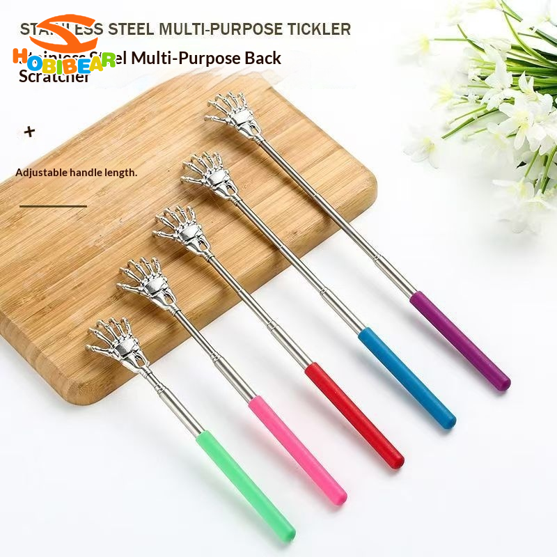 HOBIBEAR Stainless Steel Extendable Skeleton Hand Itch Scratcher Massage Tool ราคา 24 บาท*ส่งฟรี