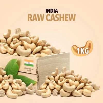 Origin India Raw Cashew Nuts - 1kg (500g x 2)