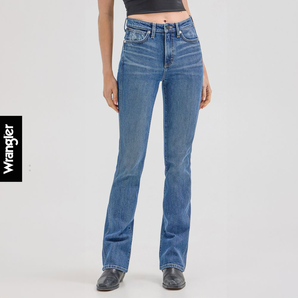 WRANGLER กางเกงยีนส์ผู้หญิง คอลเลคชั่น Wrangler x Hot wheels เอวสูง ทรงขาม้า รุ่น WR F124WBOTT09 ราคา 1,995 บาท*ส่งฟรี