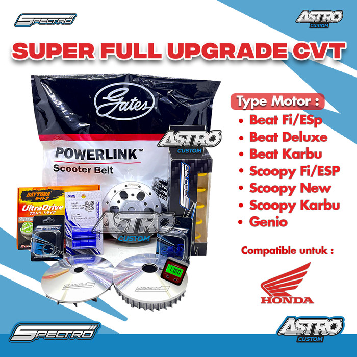 SUPER FULL UPGRADE CVT BEAT FI ESP SCOOPY FI ESP GENIO NEWDELUXE ASTRO - Giá 1,396,000 Đồng*Miễn phí vận chuyển