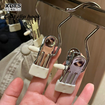 XINLANYASHE Móc không đánh dấu, kẹp quần áo, kẹp áo khoác móc đơn đa chức năng, vớ mũ, kẹp quần chống gió, có móc, kẹp sấy