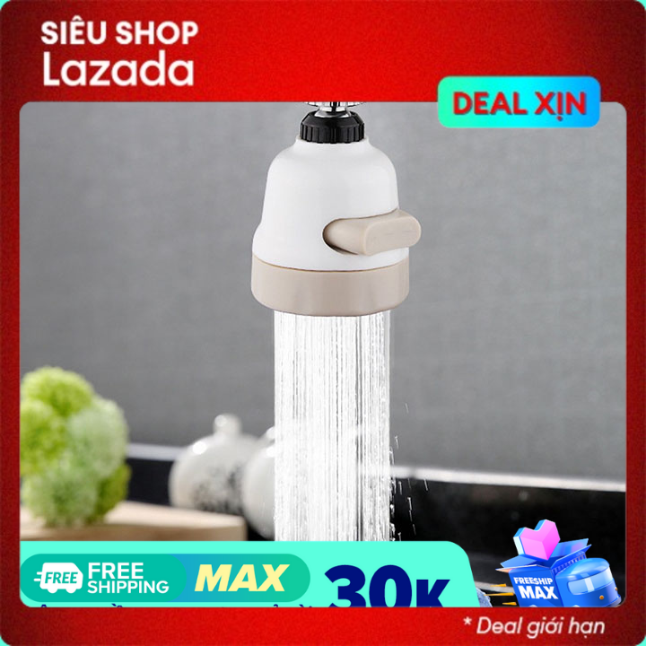 Đầu vòi rửa chén bát tăng áp, điều hướng xoay 360 độ, 3 chế độ, tiết kiệm nước, phù hợp với nhiều loại vòi