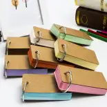 50 miếng 3.5x2inch chỉ số đấm thẻ ghi chú với chất kết dính Nhẫn unruled nghiên cứu nhỏ flashcard cho việc học tập