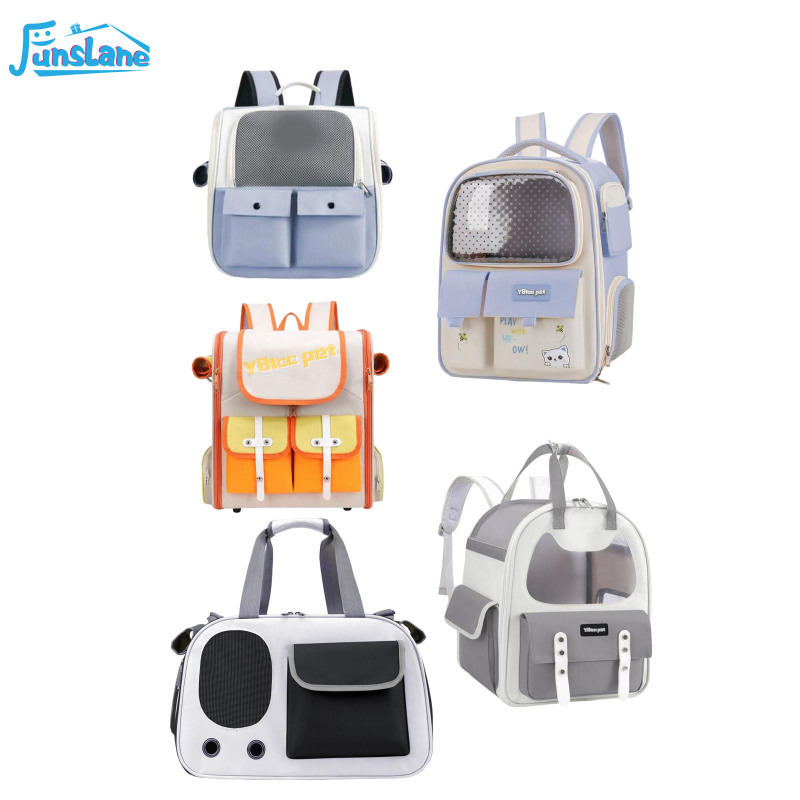 FunsLane Pet Carrier Backpack, Portable Cat Backpack Carrier, Breathable Dog Carrier Bag With Adjustable Buckle Pocket For Outdoor Travel Camping ราคา 569 บาท*ส่งฟรี