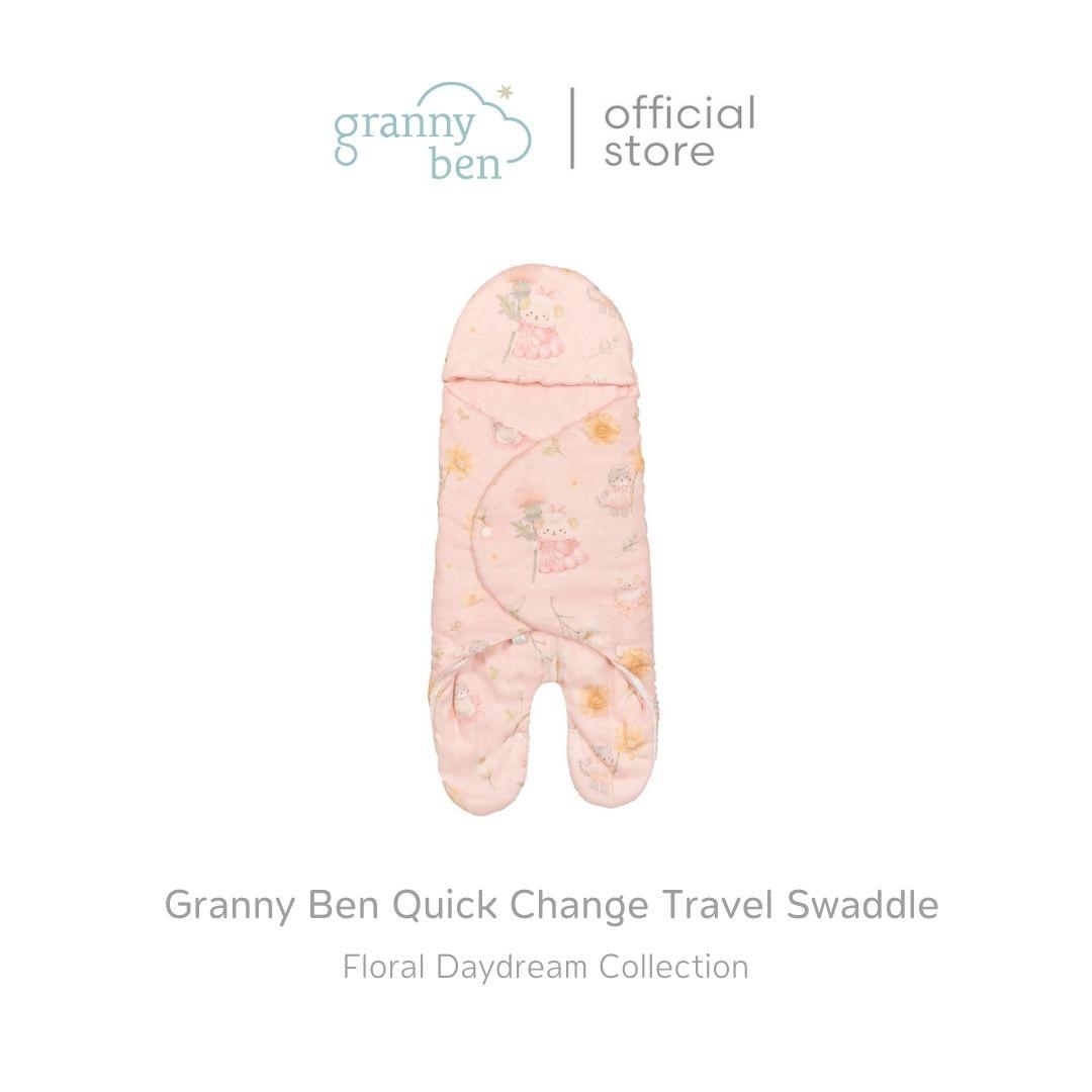 Granny Ben Quick Change Travel Swaddle Floral Daydream ชุดห่อตัวควิคเชนจ์ ราคา 1,990 บาท*ส่งฟรี
