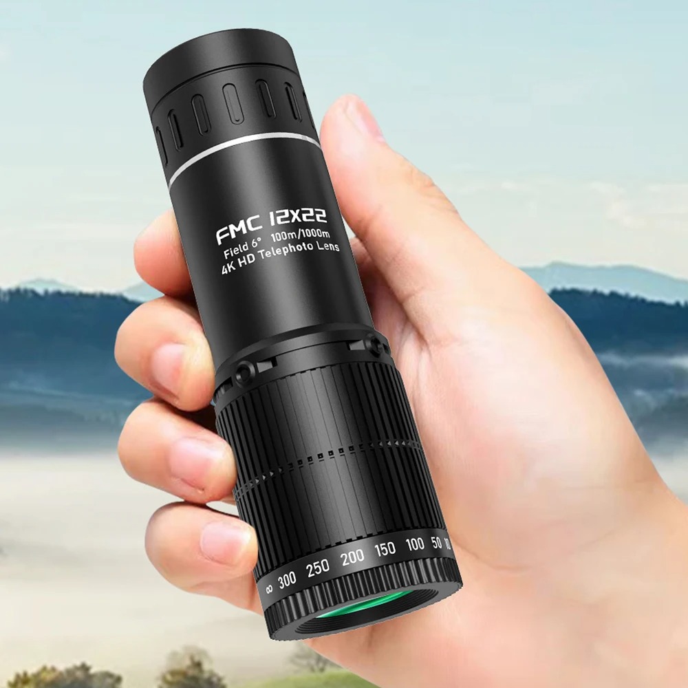 Outdoor Portable 12x Magnifying Telescope Monocular With Cross Differentiation Line For Golf Bird Watching Hiking Travel ราคา 402 บาท*ส่งฟรี