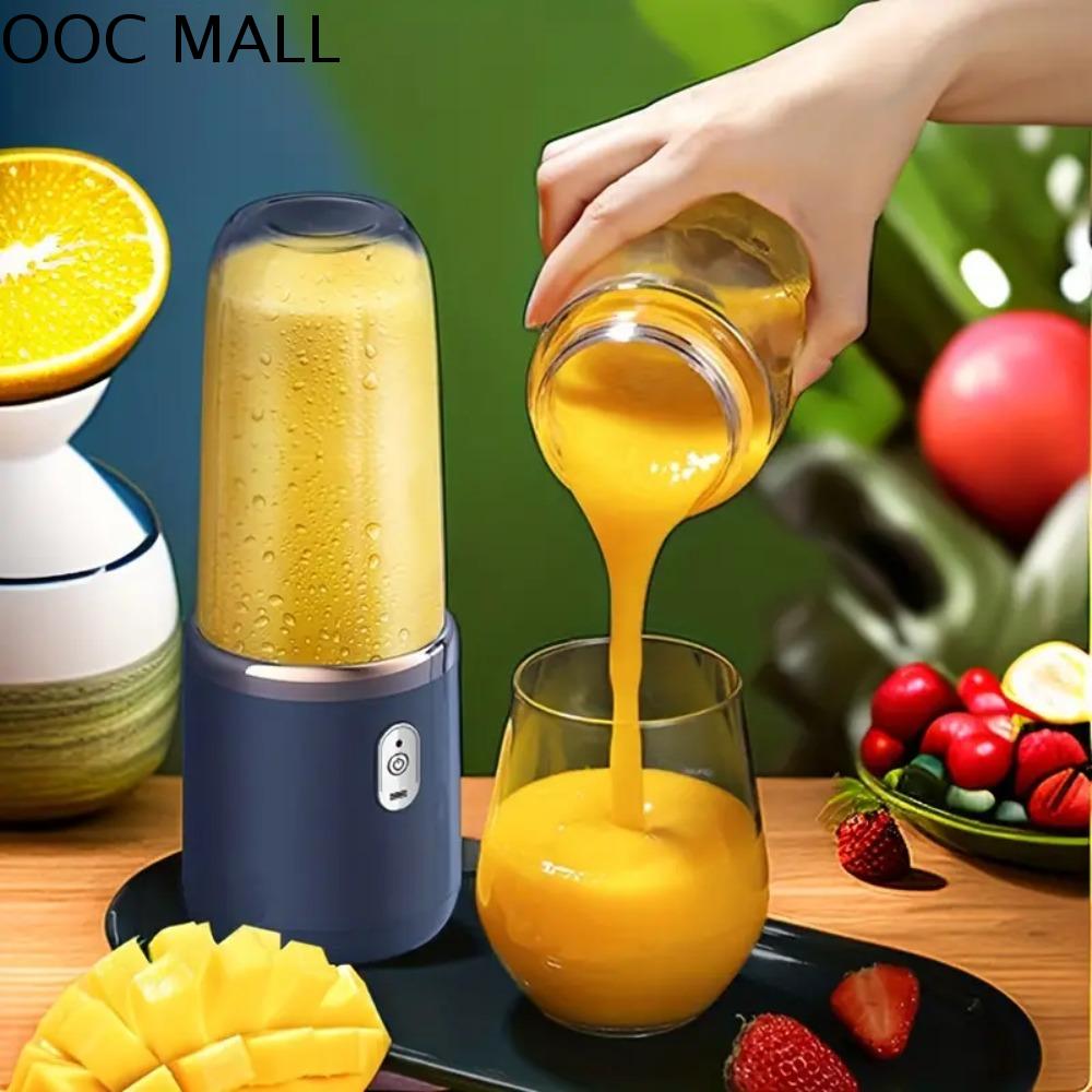 OOC Xanh dương/Hồng Máy Ép Trái Cây điện 400ml Máy làm nước trái cây Máy xay sinh tố Đa chức năng Sạc USB Cốc ép trái cây Sữa lắc