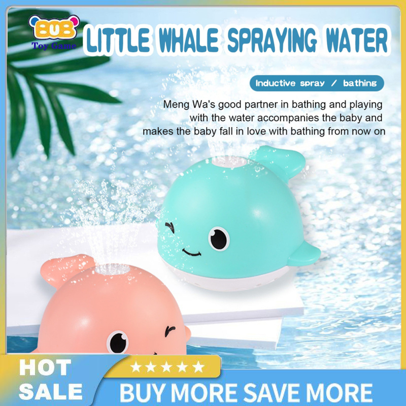 Toys Games Baby Bath Tub Toys Water Spray Small Whale Lighting Automatic