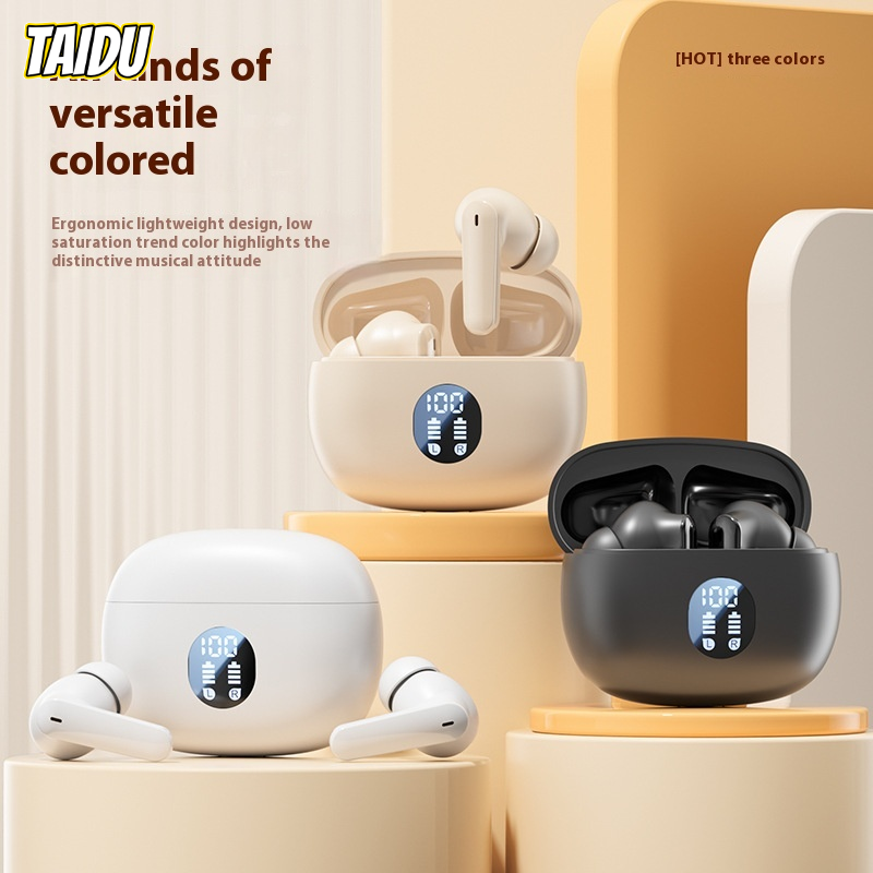 TAIDU หูฟังบลูทูธ 895B รุ่นใหม่ปี 2025 พร้อมจอแสดงผลดิจิตอล คุณภาพเสียงสูง ความหน่วงต่ำสำหรับการเล่นเกม ราคา 89 บาท*ส่งฟรี