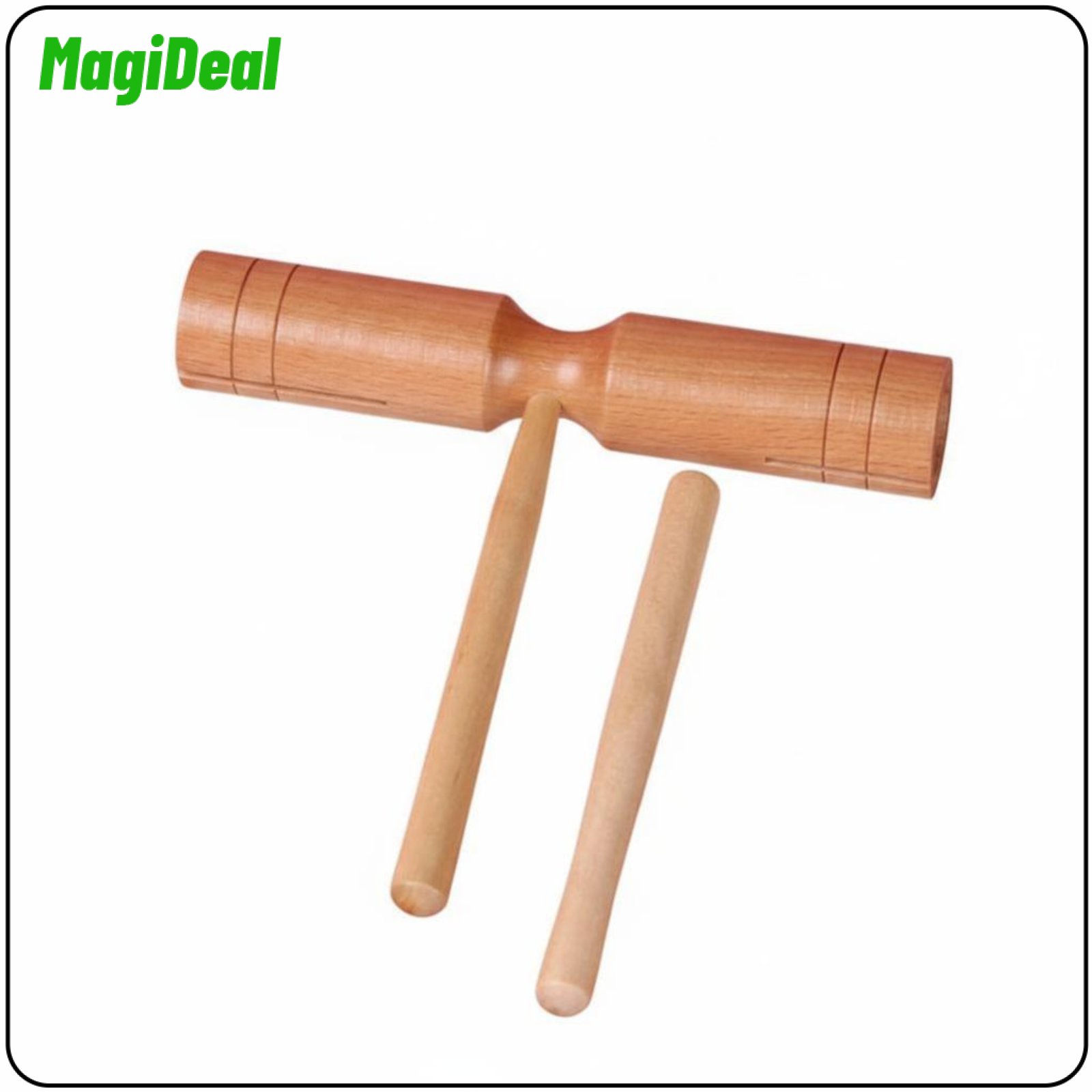 MagiDeal High and Low Tsingles two-tsingletsingle Wood percussion block Develops Rhythm Skills Slotted Wood percussion block with Mallet Natural Sound Percussion Instrument single-Piece Design for Classroom ราคา 1,561 บาท*ส่งฟรี