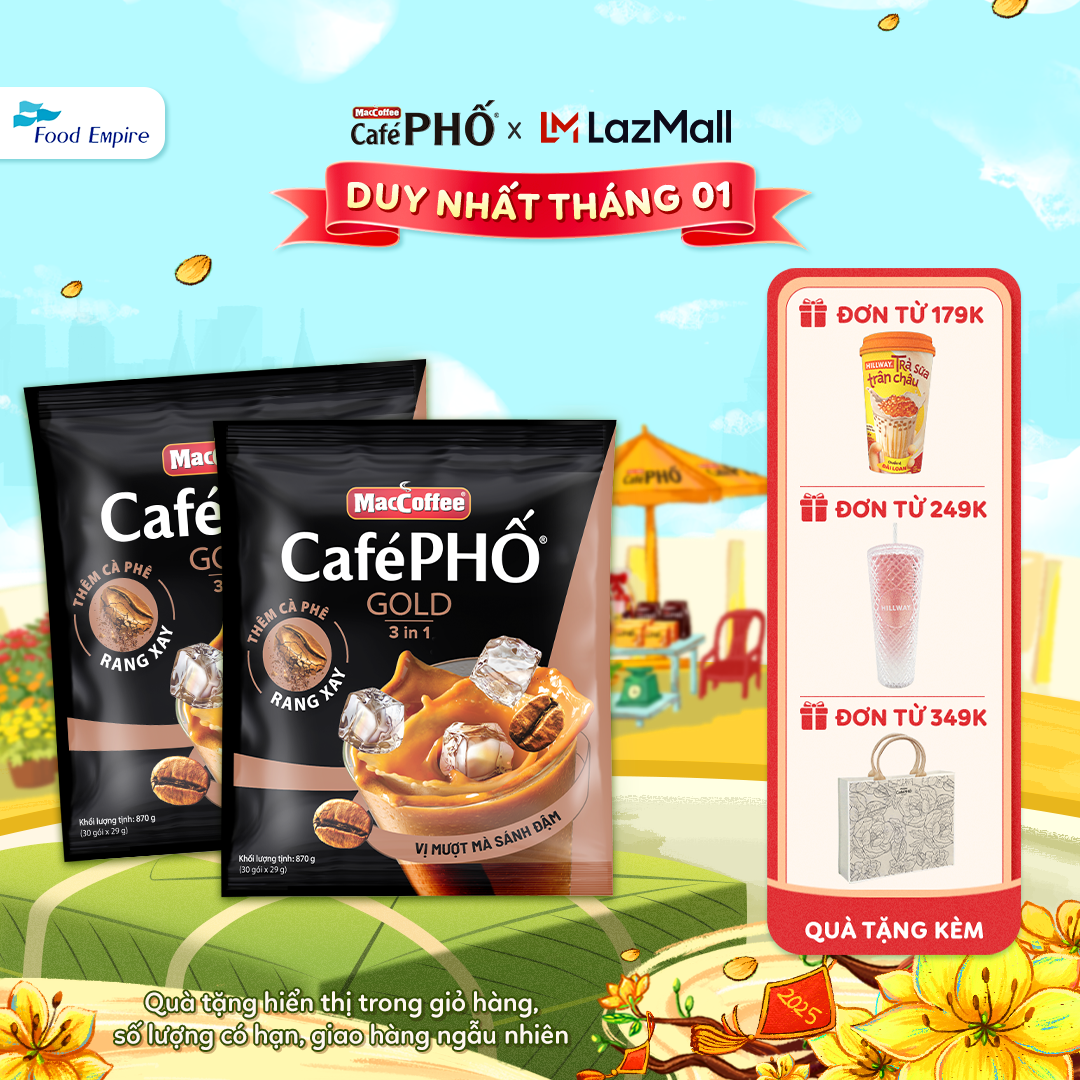 Combo 2 Túi Cà phê Phố GOLD - MacCoffee (túi 30 gói x 29g)