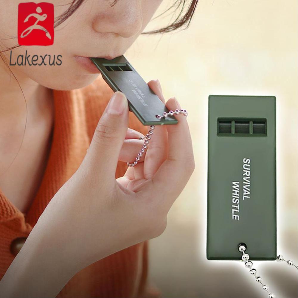 Lakexus ba tần số còi khẩn cấp với Keychain cao Pitch an toàn khẩn cấp còi cho cắm trại ngoài trời và Hoang Dã cứu hộ