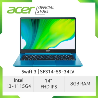 Acer Swift 3 SF314-59-34LV/33L2 14 Inch FHD IPS laptop with 11th Gen Intel Core processor | Intel AX WLAN
