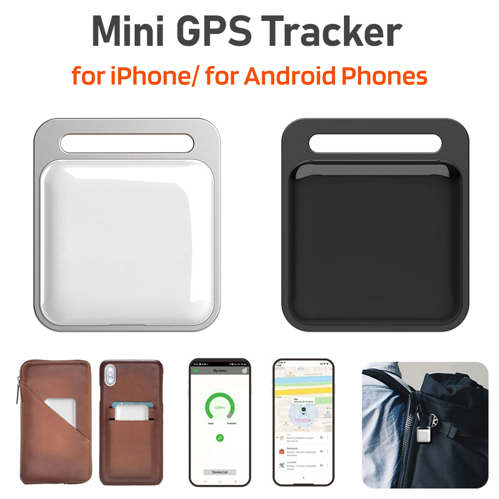 Định vị GPS định vị vật phẩm với hỗ trợ ứng dụng Máy định vị GPS Mini Chống mất khóa báo động Túi trẻ em dụng cụ tìm kiếm Ví thiết bị theo dõi tương thích Bluetooth