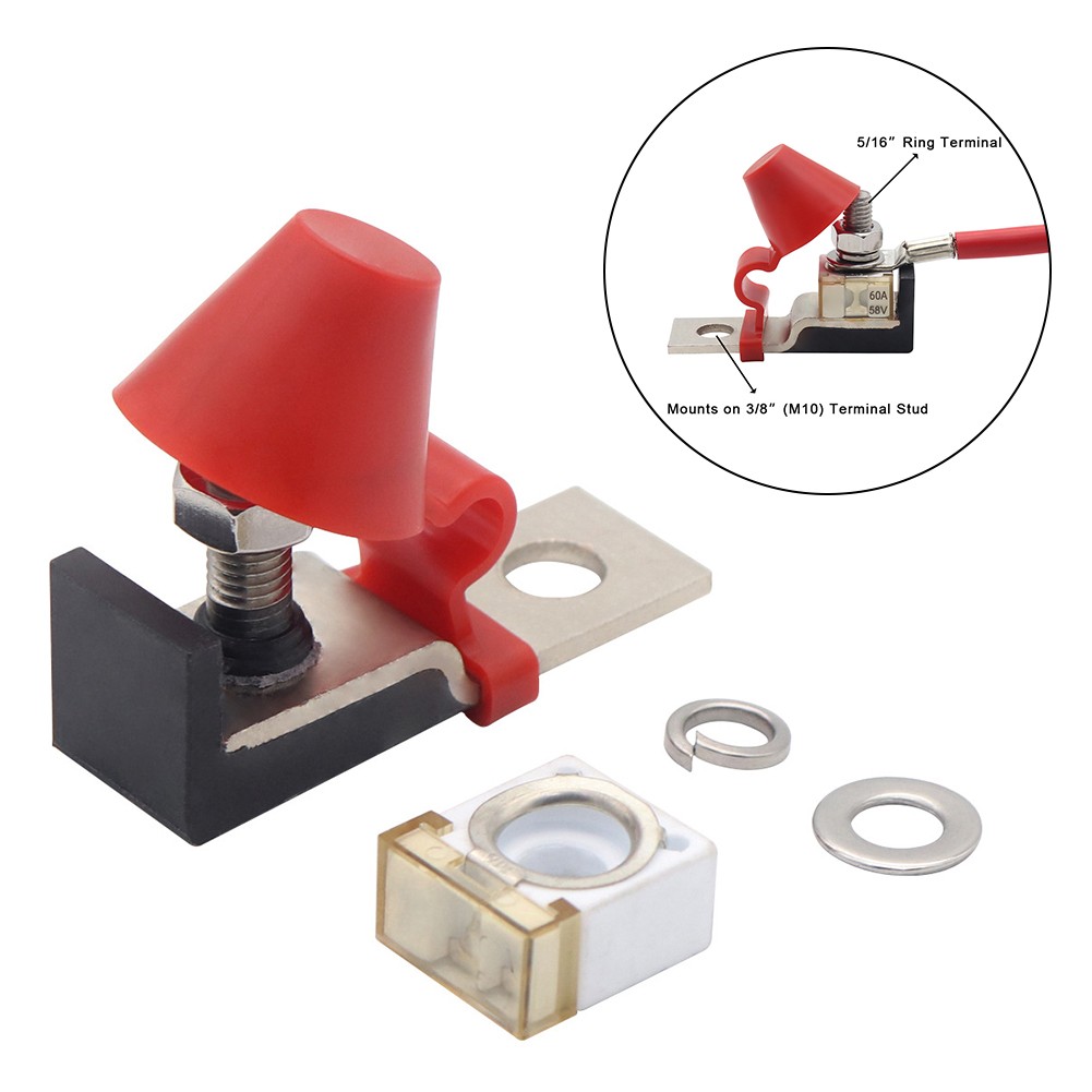 Ô tô amp mrbf Bộ giữ cầu chì M8 phổ 300 Amp 60Volts Thương hiệu mới