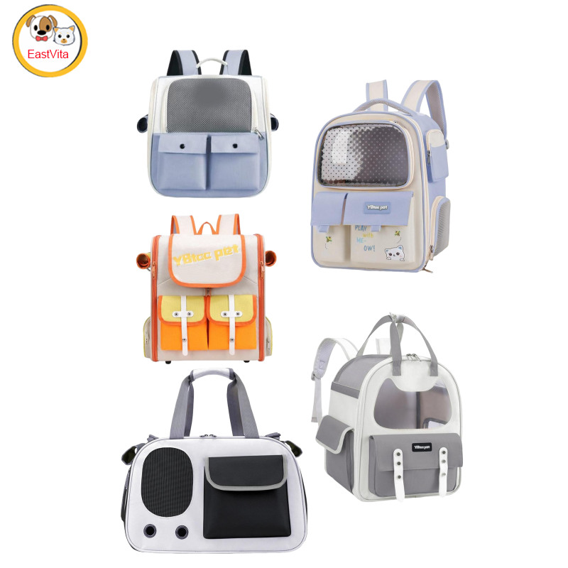 Portable Cat Carrier Backpack, Breathable Pet Backpack Carrier For Cats And Dogs, Dog Carrier Bag With Pocket For Outdoor Travel Camping ราคา 601 บาท*ส่งฟรี